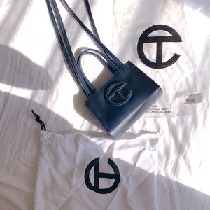 Small Navy Telfar Bag ✨